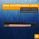 Outsunny Outdoor Wall Mount Electric Halogen Heater 1500W-Black