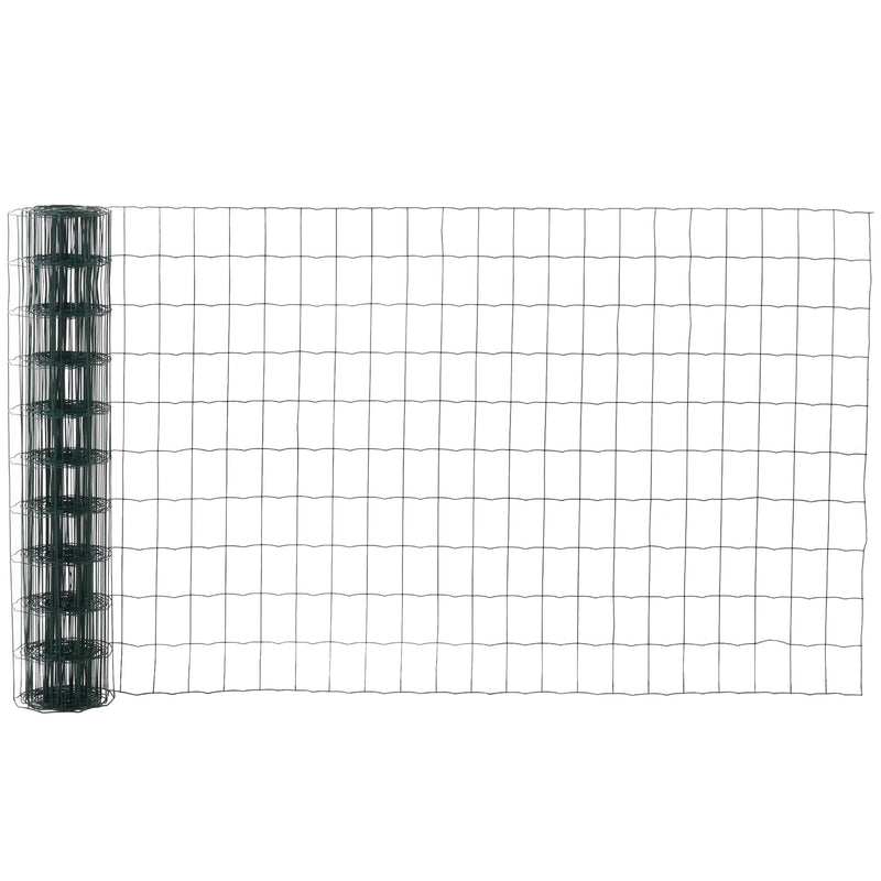 PawHut 1Mx10M Chicken Wire Mesh Rabbit Poultry Animal Fence PVC Coated Netting
