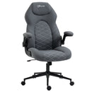 Vinsetto Gaming Chair, Office Desk Chair, Comfy Computer Chair with Adjustable Arms and Rolling Wheels for Home Work Study, Charcooal Grey