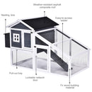 PawHut Wooden Chicken Coop Grey