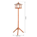 PawHut Wooden Freestanding Garden Bird Feeder Bird Stand
