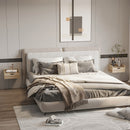 HOMCOM Floating Nightstand Set of 2, Wall Mounted Bedside Table with Drawer