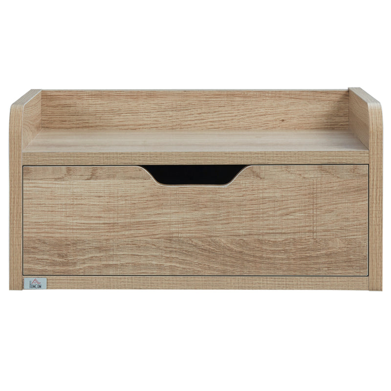 HOMCOM Floating Nightstand Set of 2, Wall Mounted Bedside Table with Drawer