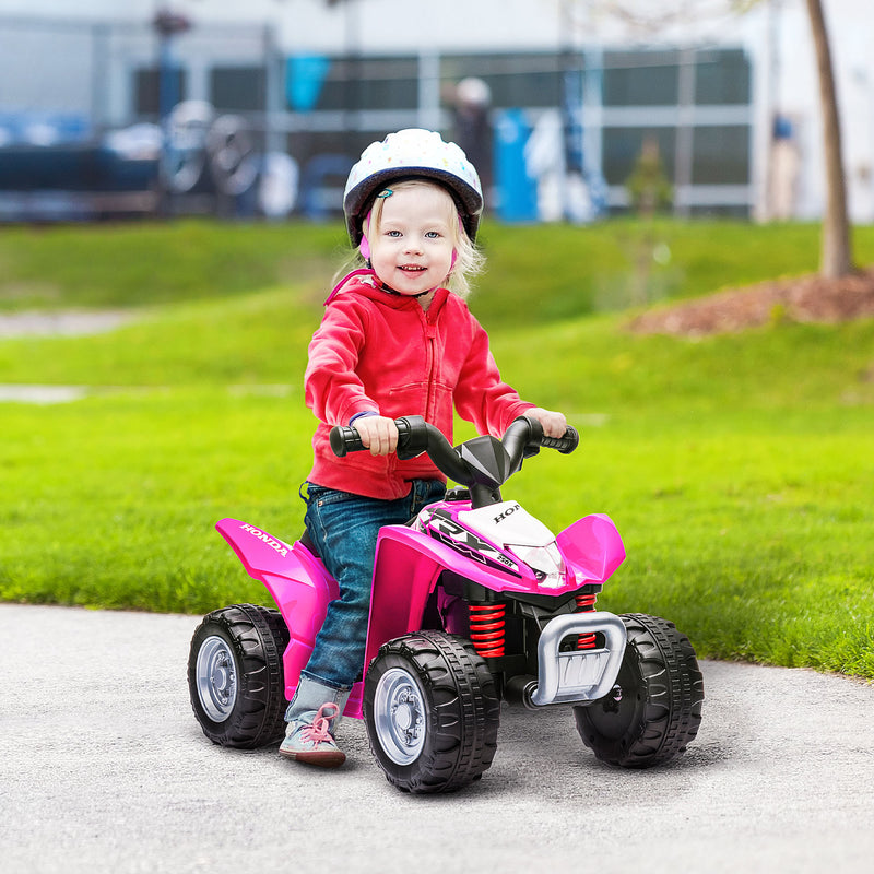 Aiya Play Kids Electric Ride On Honda Quad Bike 6v - Pink