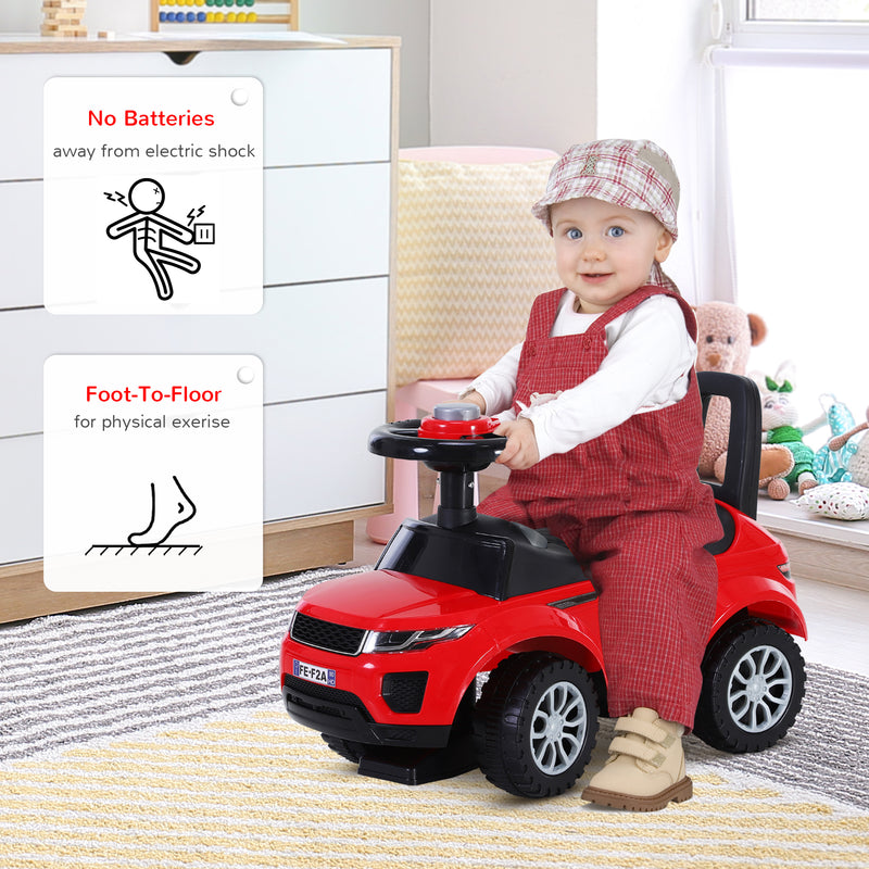 HOMCOM Baby 3 in 1 Rider on Car - Red