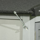 Pawhut Wooden Rabbit Hutch with Run, Asphalt Roof, Pull-Out Tray, Ramp, Grey