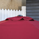 Outsunny 2.6M Patio Umbrella Parasol Sun Shade Garden Aluminium Wine Red