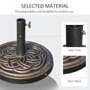 Outsunny 11.5kg Garden Parasol Base for 38mm or 48mm Umbrella Poles Bronze