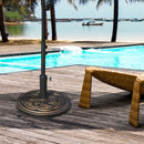 Outsunny 11.5kg Garden Parasol Base for 38mm or 48mm Umbrella Poles Bronze