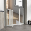 PawHut Adjustable Safety Gate w/ 2 Extensions and Four Adjustable Screws, White