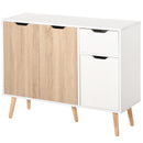 HOMCOM Storage Cabinet Floor Standing Sideboard with Drawer Kitchen, Living Room