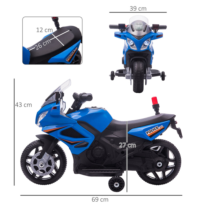 HOMCOM Kids Electric Ride On Motorcycke 6v - Blue