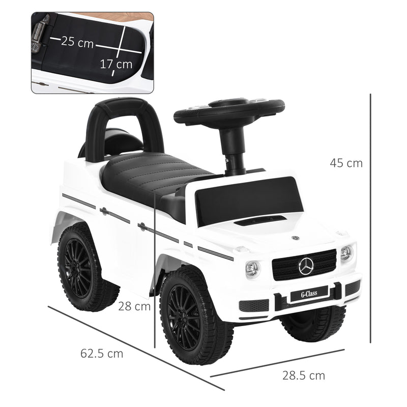 HOMCOM Kids Ride On Car Mercedes Benz G350 - White