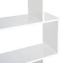 Particle Board 6-Tier Asymmetrical Shelving Unit White