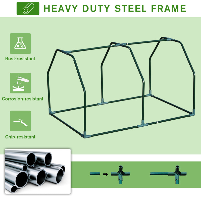 Outsunny 99x71x60cm Mini PVC Cover Steel Frame Greenhouse