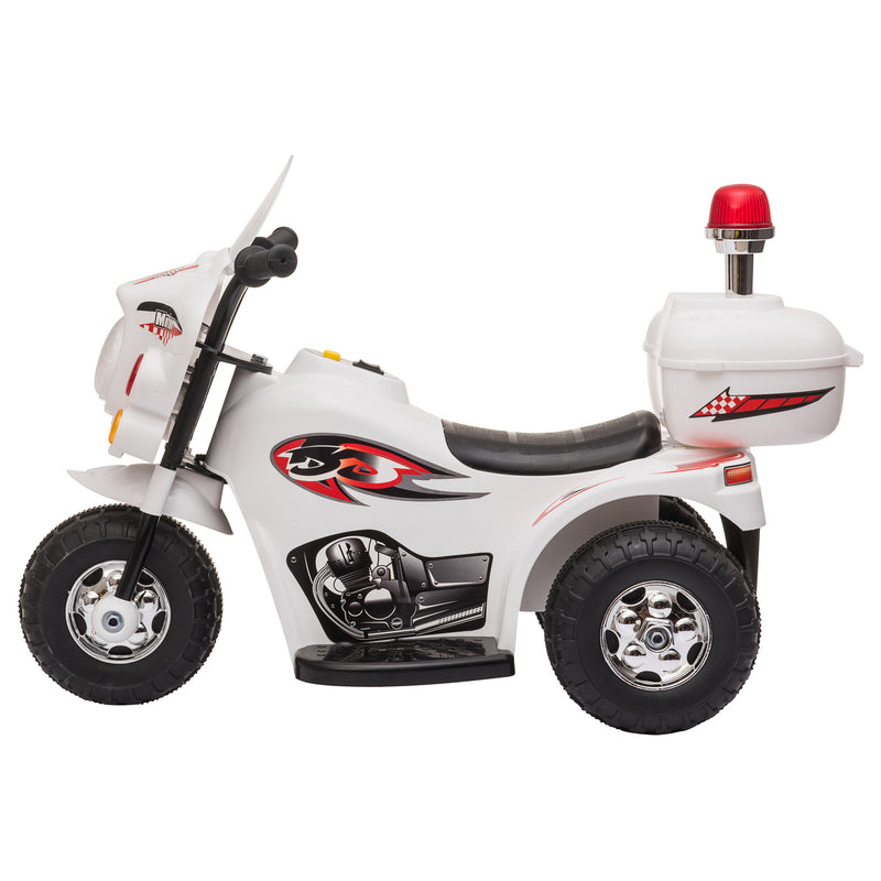 HOMCOM Kids Electric Ride On Motorcycle Bike 6v - White