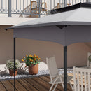 Outsunny 3.25mx3.25m 2-Tier Gazebo Cover Replacement, 30+ UV Protection, Grey
