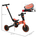HOMCOM Baby Tricycle 4in1 Stroller with Handle - Red
