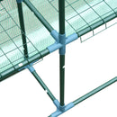 Outsunny 143x143x195 cm Walk in Greenhouse with Shelves-Dark Green