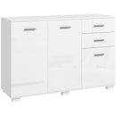 HOMCOM Modern Sideboard Kitchen Storage Cabinet with 2 Drawers and Shelves