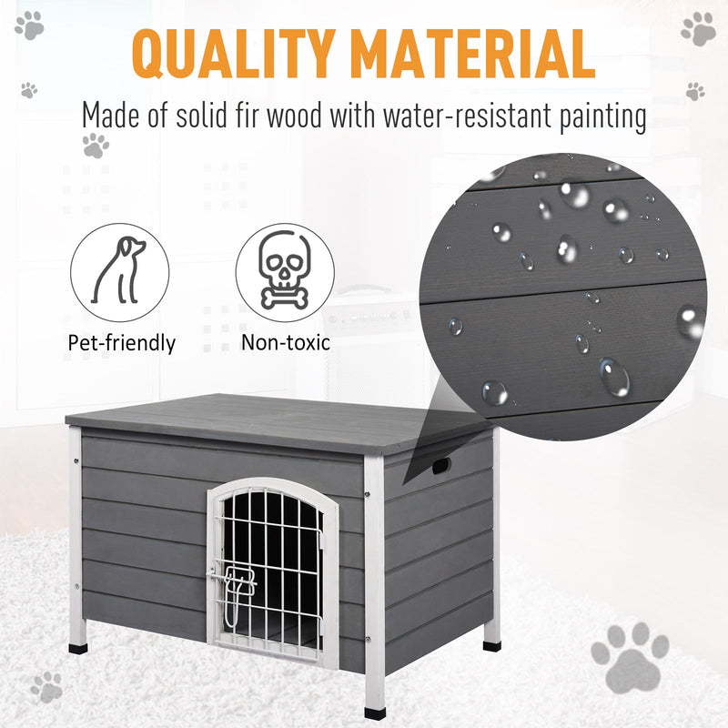 PawHut  Dog Kennel House - Grey