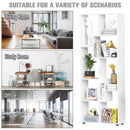 HOMCOM Tall Shelving Unit - White