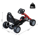 Kids Pedal Go Kart - Red & Black