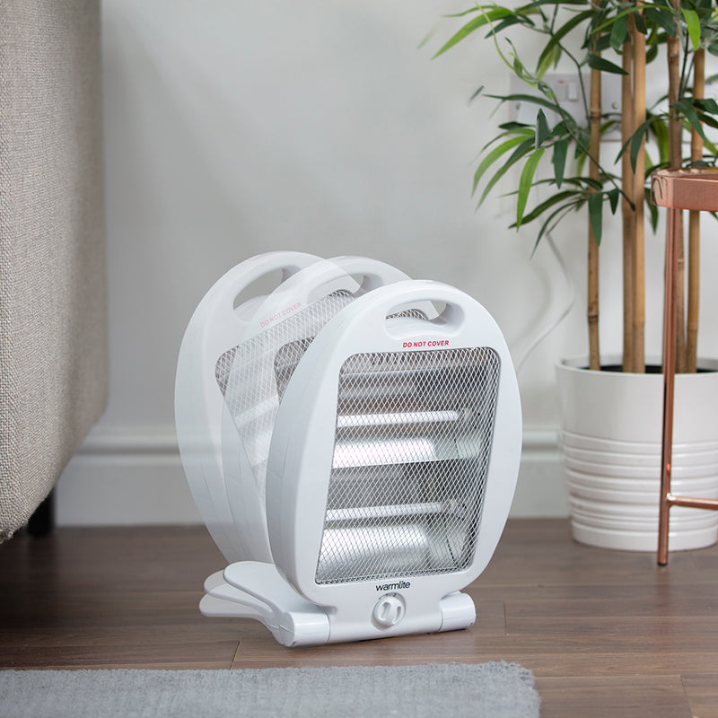 Warmlite 800W Folding Quartz Heater - White