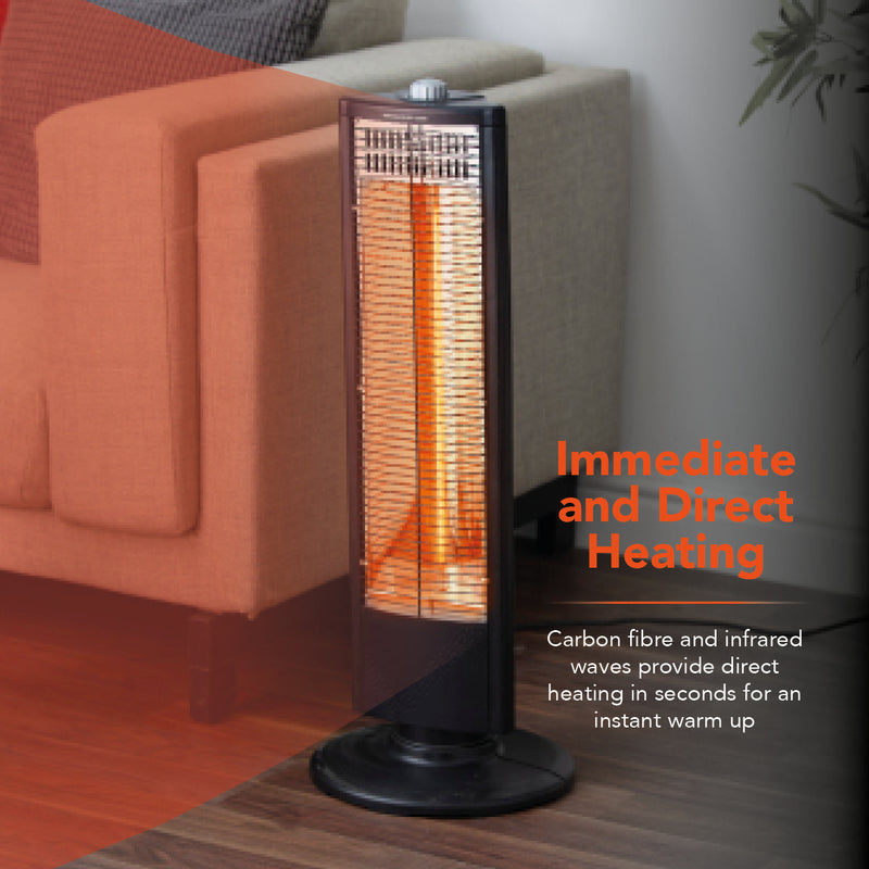 Warmlite Carbon Heater with Oscillation Black 1KW