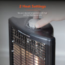 Warmlite Carbon Heater with Oscillation Black 1KW