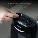 Warmlite 1500W Ceramic Fan Heater - Black