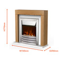 Warmlite Chester Fireplace Suite 2kw - Oak Effect