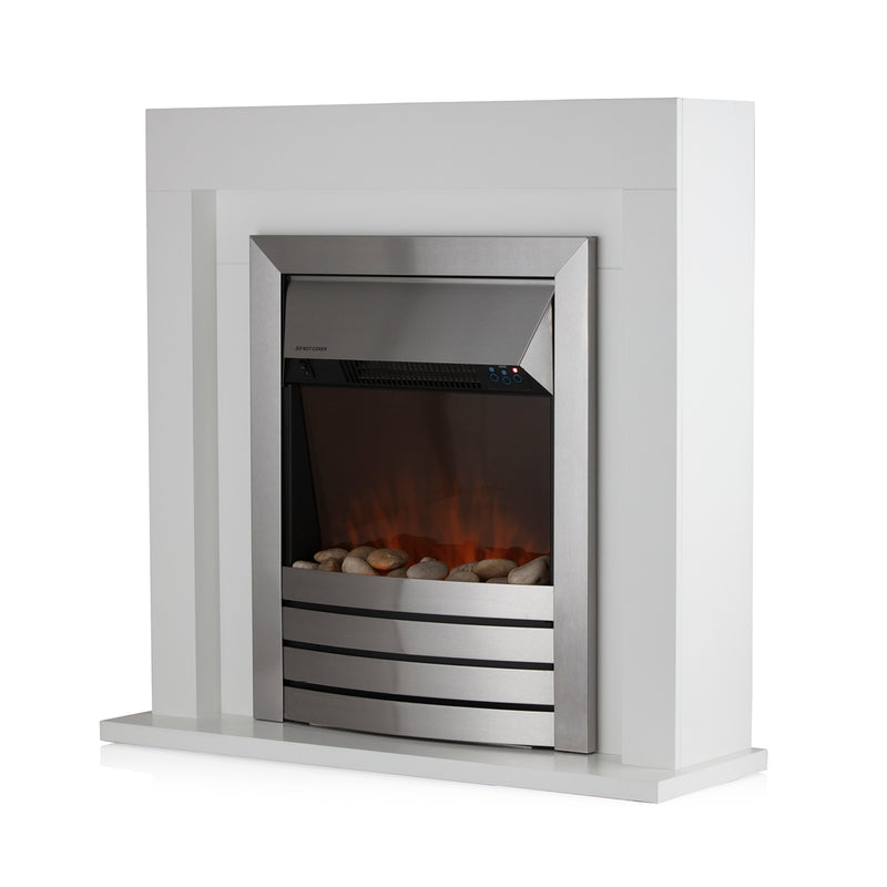 Warmlite Chester Fireplace Suite 2kw - White