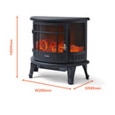 Warmlite Freestanding Electric Log Effect Stove Fire 1800W