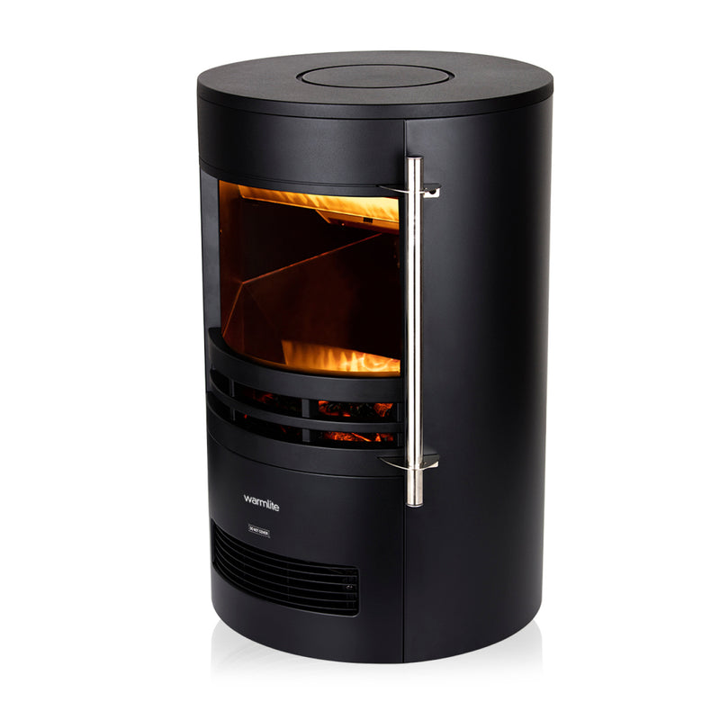 Warmlite Elmswell Round Contemporary Flame Effect Stove 2KW