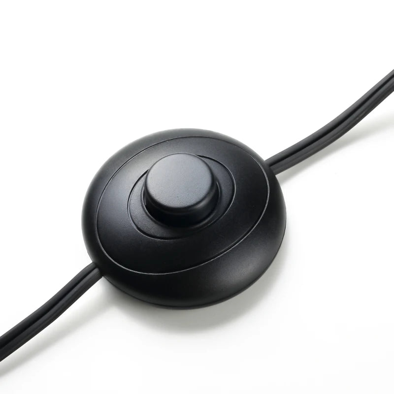 HOMCOM Modern Metal Floor Lamp with Sphere Light 159cm - Black