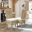 Hatton Wicker Kooboo Grey Pair of Wicker Chair with Cushion 46 x 60 x 105 cm