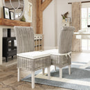 Hatton Wicker White Wash Pair of Wicker Chair with Cushion 46 x 60 x 105 cm