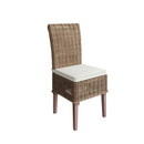 Hatton Wicker Kooboo Grey Pair of Wicker Chair with Cushion 46 x 60 x 105 cm