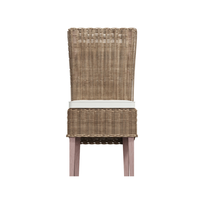 Hatton Wicker Kooboo Grey Pair of Wicker Chair with Cushion 46 x 60 x 105 cm