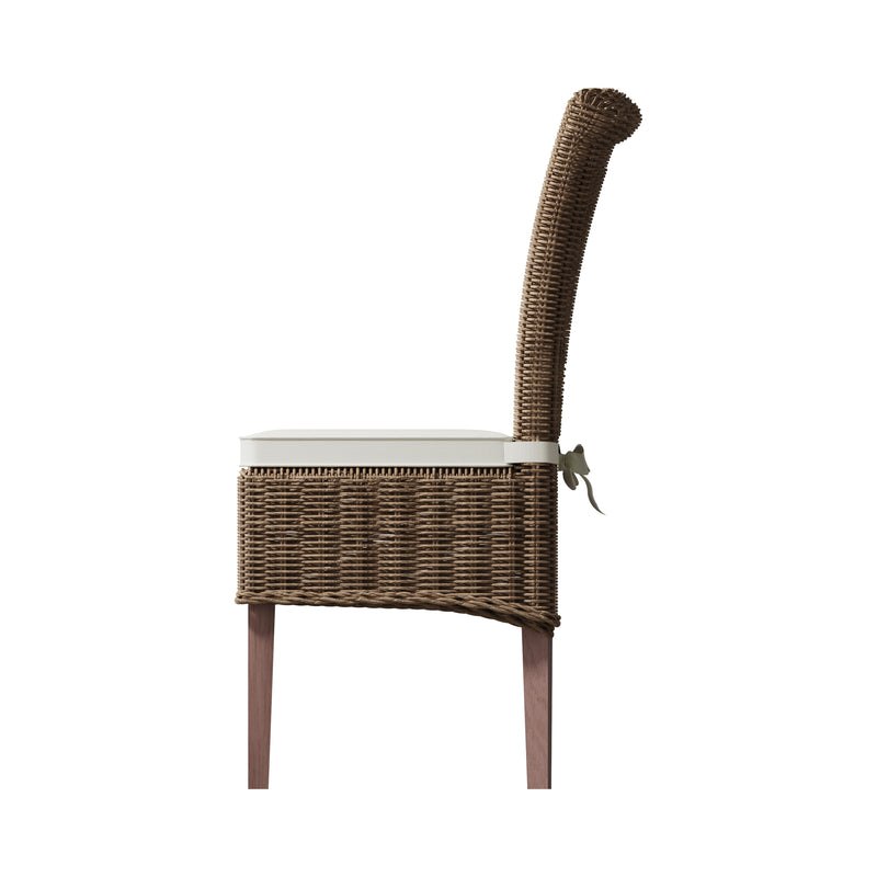 Hatton Wicker Kooboo Grey Pair of Wicker Chair with Cushion 46 x 60 x 105 cm