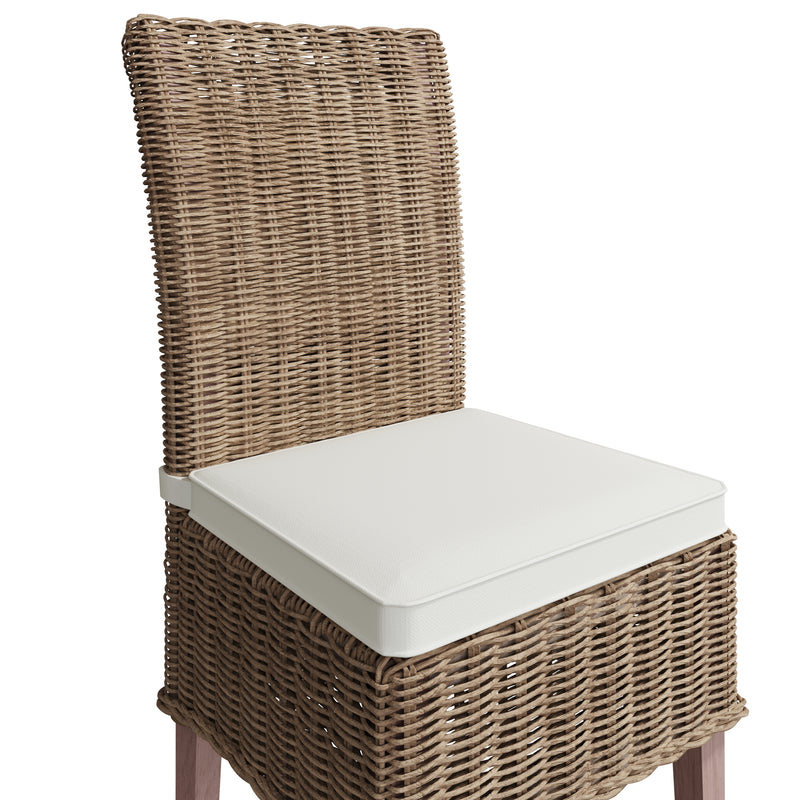 Hatton Wicker Kooboo Grey Pair of Wicker Chair with Cushion 46 x 60 x 105 cm