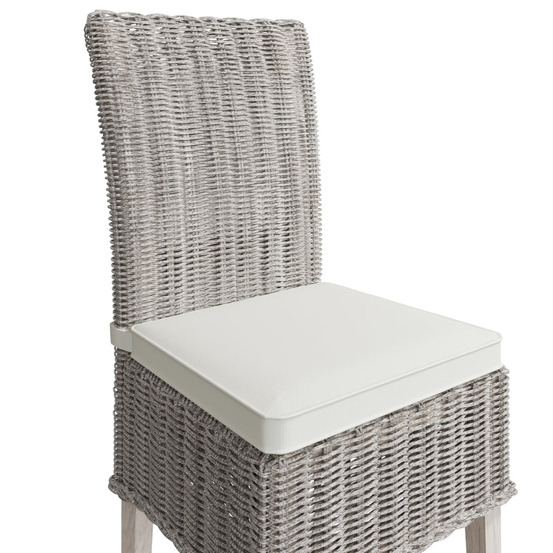 Hatton Wicker White Wash Pair of Wicker Chair with Cushion 46 x 60 x 105 cm