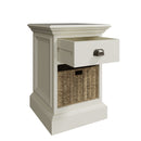 Hatton Antique White  Storage Unit 1 Drawer 1 Basket 35 x 35 x 50 cm