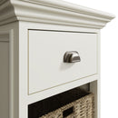 Hatton Antique White  Storage Unit 2 Drawer 3 Basket 35 x 35 x 100 cm