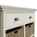 Hatton Antique White  Storage Unit 2 Drawer 4 Basket 60 x 35 x 75 cm