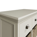 Hatton Antique White  Storage Unit 2 Drawer 4 Basket 60 x 35 x 75 cm