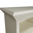 Hatton Antique White  Wall Coat Rack Unit 2 Hole 5 Coat Hook 80 x 25 x 40 cm