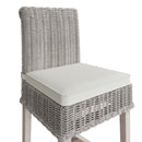 Hatton Wicker White Wash Wicker Bar Stool with Cushion 42 x 45 x 115 cm