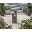La Hacienda Water Feature - Azure Columns inc LEDS Water Feature